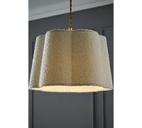 ValueLights | Easy Fit Cream Boucle Scallop Light Shade Living Room Bedroom Hallway Lampshade | Shades, Home Décor & Improvement Essential