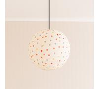 ValueLights | Easy Fit Polka Dot Fabric Round Globe Ball Ceiling Light Shade Living Room Bedroom Hallway Lampshade | Ceiling Lights, Home Décor & Improvement Essential | 290mm Shade Width
