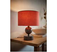 Valuelights Anthony Candlestick Table Lamp With Fabric Drum Lamp Shade In Light Red Light Red