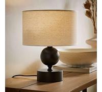 ValueLights | Anthony Candlestick Table Lamp with Linen Drum Shade and Bulb | Table Lamps & Home Improvements Essential