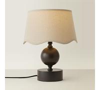 ValueLights | Anthony Candlestick Table Lamp with Linen Scallop Shade | Table Lamps & Home Improvements Essential