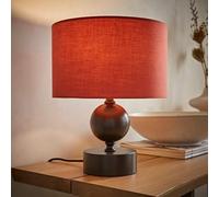 ValueLights | Anthony Candlestick Table Lamp with Rust Drum Shade and Bulb | Table Lamps & Home Improvements Essential