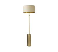 ValueLights | Antique Brass Single Stem Rotary Dimmer Switch Floor Lamp with Beige/Gold Shade | Floor Lamps & Torchieres, Home Décor & Improvement Essential | Includes Bulb