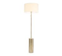 ValueLights | Antique Brass Single Stem Rotary Dimmer Switch Floor Lamp with Cream Drum Shade | Floor Lamps & Torchieres, Home Décor & Improvement Essential | Includes Bulb