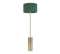 ValueLights | Antique Brass Single Stem Rotary Dimmer Switch Floor Lamp with Forest Green Drum Shade | Floor Lamps & Torchieres, Home Décor & Improvement Essential
