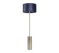 ValueLights | Antique Brass Single Stem Rotary Dimmer Switch Floor Lamp with Navy Blue Velvet Shade | Floor Lamps & Torchieres, Home Décor & Improvement Essential