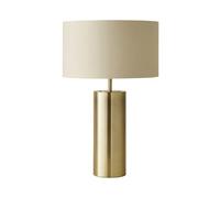 ValueLights | Antique Brass Single Stem Touch Dimmer Light Table Lamp with Beige/Gold Shade | Home Décor, Bedside & Desk Lamp