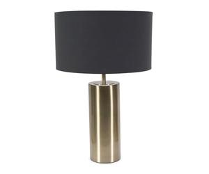 ValueLights | Antique Brass Single Stem Touch Dimmer Light Table Lamp with Black Drum Shade | Home Décor, Bedside & Desk Lamp