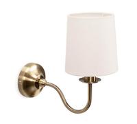 ValueLights | Antique Gold Wall Light Fitting with Fabric Lampshade | Wall Lamps & Sconces, Home Décor & Improvement Essential