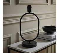 Valuelights Antonia Metal Oval Stem Table Lamp Base In Black Black