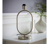 Antonia Metal Oval Stem Table Lamp Base ValueLights Silver One Size