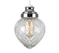 Valuelights Aphrodite Silver Chrome Modern Decorative Crystal Effect Glass Ceiling Light Shade (D)14Cm