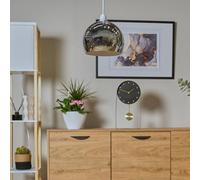 Valuelights Arco Silver Dome Ceiling Shade And Bulb (D)20Cm