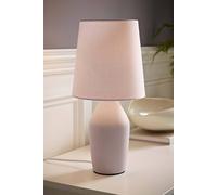 ValueLights | Lilac Ceramic Base Table Lamp with Tapered Fabric Lampshade Bedroom Bedside Light | Table Lamps & Home Improvements Essential