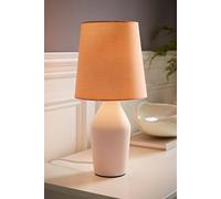 ValueLights | Rose Pink Ceramic Base Table Lamp with Tapered Fabric Lampshade Bedroom Bedside Light | Table Lamps, Home Décor & Improvement Essential