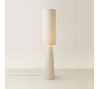 Boucle Fabric Midi Floor Lamp White