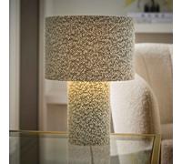 Valuelights Ash Grey Fleck Boucle Full Fabric Table Lamp