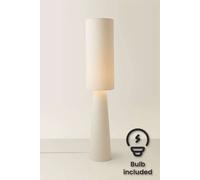 ValueLights Ash Cream Midi Full Fabric Boucle Floor Lamp with LED Bulb ValueLights Cream