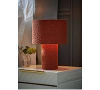 Valuelights Ash Warm Rust Full Fabric Boucle Table Lamp In Burnt Orange Burnt Orange