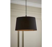 Valuelights Aspen Black Tapered Easy Fit Pendant Lamp Shade Black Small