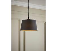 Valuelights Aspen Grey Tapered Easy Fit Pendant Lamp Shade In Pale Grey Pale Grey Small
