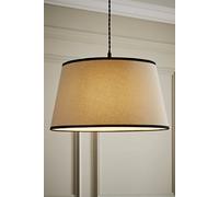 ValueLights | Aspen Linen Black Trim Tapered 25cm Easy Fit Pendant Lamp Shade | Ceiling Lights, Home Décor & Improvement Essential