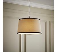 Valuelights Aspen Medium Black Trim Tapered Lamp Shade (D)35Cm