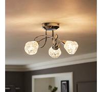 Valuelights Astley Chrome 3 Way Crossover Ceiling Light