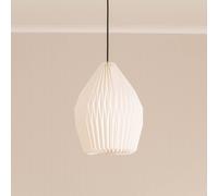 Valuelights Astrid Geometric Origami Teardrop Paper Pleated Easy Fit Lamp Shade In White White One Size