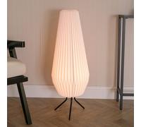 Astrid Geometric Origami Teardrop Paper Pleated Floor Lamp ValueLights White One Size