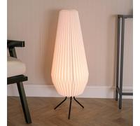 Valuelights Astrid Geometric Origami Teardrop Paper Pleated Floor Lamp In White White One Size