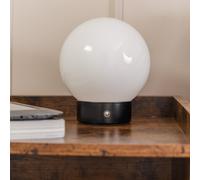 ValueLights Atlas Rechargeable LED Portable Touch Table Lamp in White ValueLights White