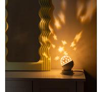 ValueLights Aurora Starry Sky Projector LED Bedside Night Light in White ValueLights White