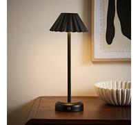Valuelights Avery Matte Black Portable Rechargeable Table Lamp