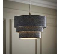 MiniSun | Round Modern 3 Tier Fabric Ceiling Pendant Lamp Light Shade in Felt | Shades & Home Improvements Essential | 30cm Shade Width