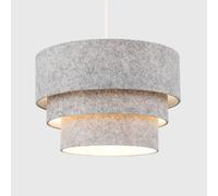MiniSun | Round Modern 3 Tier Fabric Ceiling Pendant Light Shade in Felt | Pendant Lights, Home Décor & Improvement Essential | Includes 10W GLS Bulb
