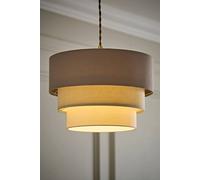Valuelights Aztec Three Tier Drop Easy Fit Fabric Ceiling Pendant Light Lamp Shade In Beige Beige