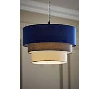 Valuelights Aztec Three Tier Drop Easy Fit Fabric Ceiling Pendant Light Lamp Shade In Blue Blue
