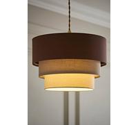 Valuelights Aztec Three Tier Drop Easy Fit Fabric Ceiling Pendant Light Lamp Shade In Natural Natural