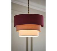 Valuelights Aztec Three Tier Drop Easy Fit Fabric Ceiling Pendant Light Lamp Shade In Purple Purple