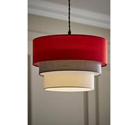 ValueLights Aztec Three Tier Drop Easy Fit Fabric Ceiling Pendant Light Lamp Shade in Red ValueLights Red