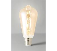 ValueLights B22 Pack of 5 4W Amber Filament Pear Shaped Warm White LED Bulbs in Orange ValueLights Orange