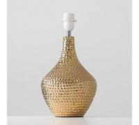 MiniSun | Modern Metallic Gold Indent Textured Ceramic Table Lamp Base | Table Lamps, Home Décor & Improvement Essential