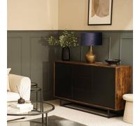 ValueLights Bailey Metallic Gold Ceramic Table Lamp Light with Velvet Shade in Navy | Size: 35 cm diameter x 21 cm high ValueLights Navy 35 cm diameter x 21 cm high