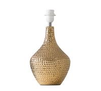 MiniSun | Modern Metallic Gold Indent Textured Ceramic Table Lamp Base | Table Lamps, Home Décor & Improvement Essential