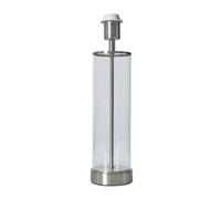 Valuelights Balan Contemporary Brushed Chrome And Clear Tube Table Lamp Base