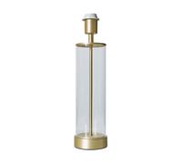 Valuelights Balan Contemporary Matt Gold And Clear Tube Table Lamp Base