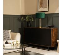 ValueLights | Clear Tube and Gold Metal Bedside Table Lamp with a Navy Blue Velvet Shade | Table Lamps, Home Décor & Improvement Essential | Included LED Bulb