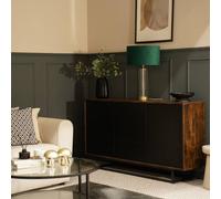 ValueLights | Clear Tube and Gold Metal Bedside Table Lamp with a Navy Blue Velvet Shade | Table Lamps, Home Décor & Improvement Essential | Included LED Bulb