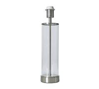 MiniSun | Contemporary Brushed Chrome & Clear Tube Table Lamp Base | Table Lamps, Home Décor & Improvement Essential